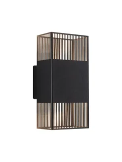 LED Wandleuchte Tharin IP44 3000K 120x104mm 2x3,7W Schwarz