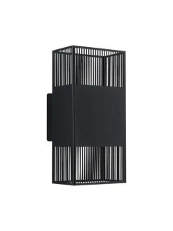 LED Wandleuchte Tharin IP44 3000K 120x104mm 2x3,7W Schwarz