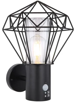 LED-Außenleuchte in Schwarz - (B)22,5 x (H)34 cm