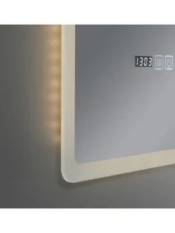 LED-Badezimmerspiegel Racale in Weiß (H)70cm (B)100cm