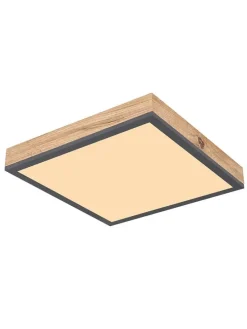 LED-Deckenleuchte "Doro" in Hellbraun/ Grau - (B)30 x (H)30 cm