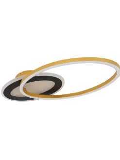 LED-Deckenleuchte in Gold - (B)53 x (H)7 x (T)23,5 cm