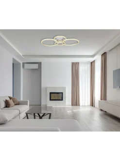 LED-Deckenleuchte in Gold - (B)65,5 x (H)7,5 x (T)40,6 cm