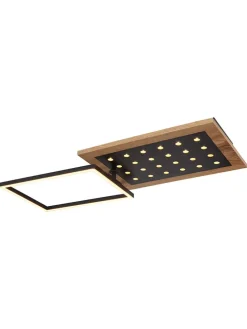 LED-Deckenleuchte in Hellbraun - (B)63,5 x (H)8,5 x (T)27,7 cm