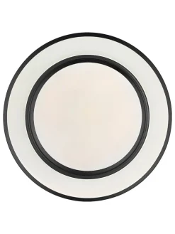 LED-Deckenleuchte in Schwarz/ Weiß - (H)7,5 x Ø 38 cm