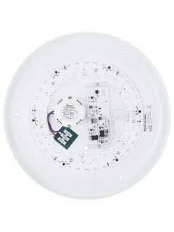 LED-Deckenleuchte in Schwarz/ Weiß - (H)7,5 x Ø 38 cm