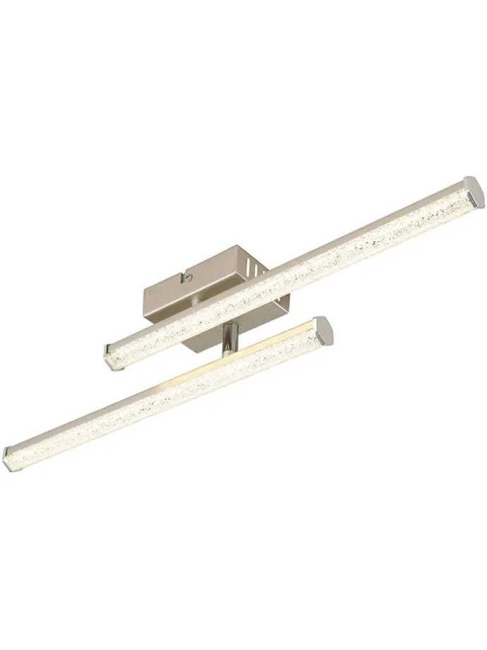 LED-Deckenleuchte "Kirina" in Silber - (B)50 x (H)8,4 x (T)7 cm