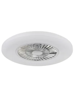LED-Deckenventilator "Alva" in Weiß - (H)15,4 x Ø 59,5 cm
