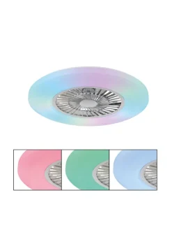 LED-Deckenventilator "Alva" in Weiß - (H)15,4 x Ø 59,5 cm