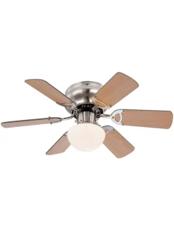 LED-Deckenventilator in Braun/ Grau - (B)76 x (H)28cm