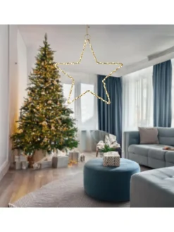 LED-Dekoanhänger in Gold - Ø 30 cm