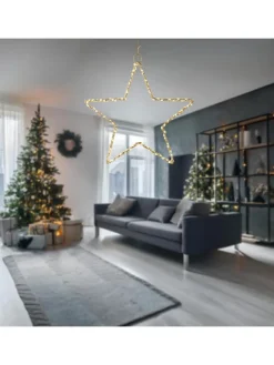 LED-Dekoanhänger in Gold - Ø 30 cm