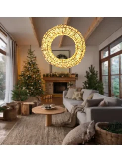 LED-Dekoanhänger in Gold - Ø 38 cm