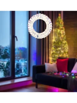 LED-Dekoanhänger in Silber - Ø 30 cm