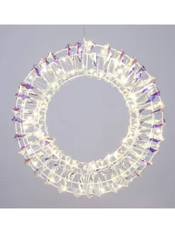 LED-Dekoanhänger in Silber - Ø 30 cm