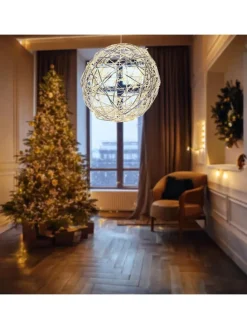 LED-Dekoanhänger in Silber - Ø 25 cm