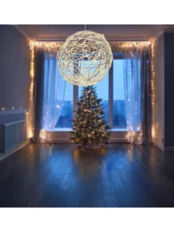 LED-Dekoanhänger in Silber - Ø 25 cm