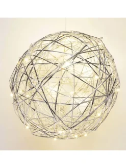 LED-Dekoanhänger in Silber - Ø 25 cm