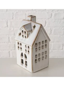 LED-Dekoaufsteller "Hildur" in Creme/ Beige - (B)9 x (H)16 x (T)8 cm