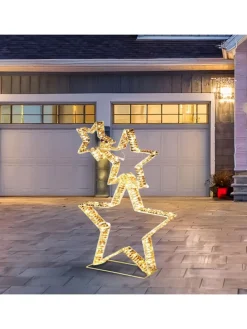 LED-Dekoaufsteller in Gold - (H)80 x (T)10 cm