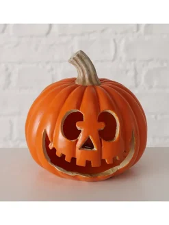 LED-Dekoaufsteller "Sponky" in Orange - (H)12 x Ø 12 cm