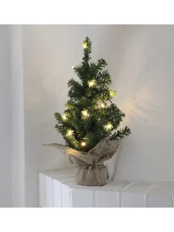 LED-Dekobaum "Jute" in Grün - (H)45 cm