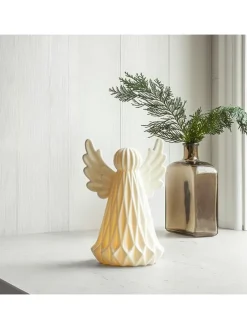 LED-Dekofigur "Vinter" in Weiß - (B)13 x (H)19 cm