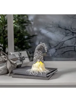 LED-Dekofigur"Joylight" in Grau - (H)32 x Ø 8 cm