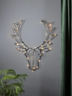 LED-Dekohänger "Cupid" in Schwarz - (B)52 x (H)57 cm