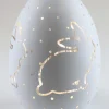 LED-Dekoleuchte ''Ei Hase'' in Weiß - (H)17 x Ø 12 cm