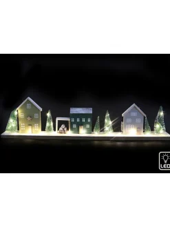 LED-Dekoleuchte in Grün/ Grau - (B)60 x (H)13 x (T)5 cm