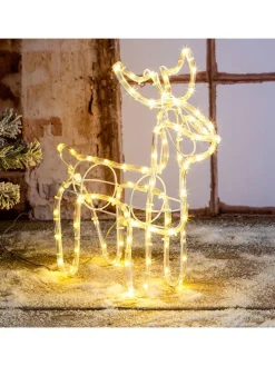 LED-Dekoleuchte in Warmweiß - (B)46 x (H)46 x (T)18 cm