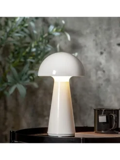 LED-Deko-Leuchte "Mushroom" in Weiß - (B)16 x (H)28 cm