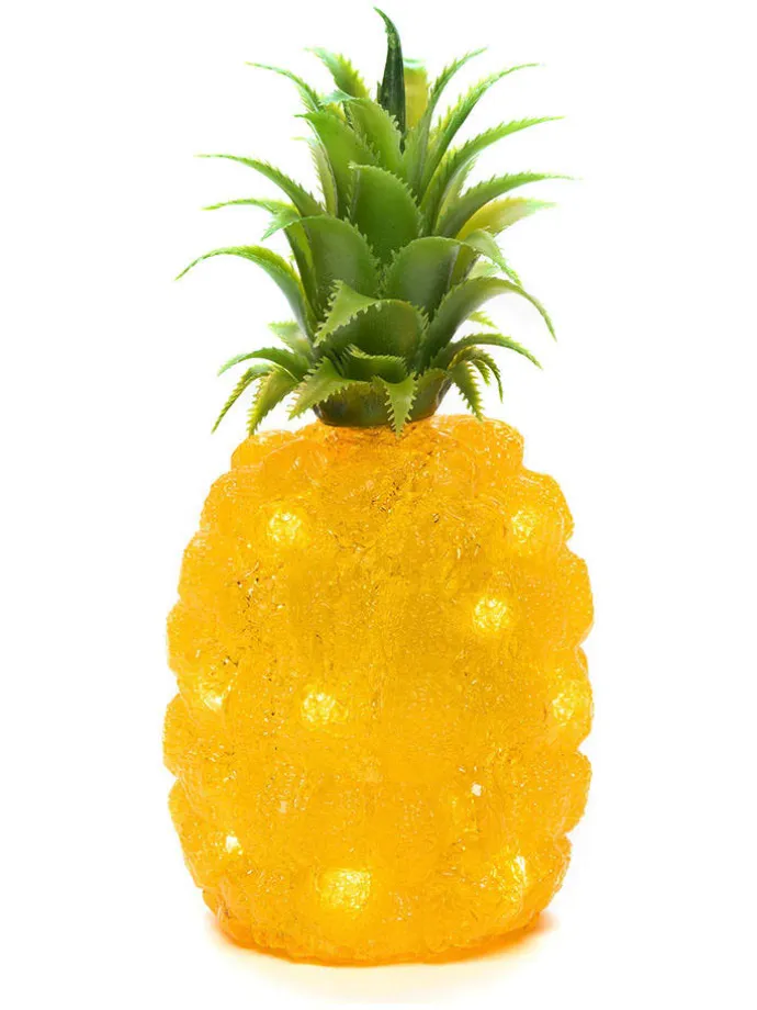 LED-Dekoleuchte "Pineapple" in Gelb - (H)26 x Ø 11 cm