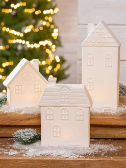 LED-Dekoleuchte "Rotterdam" in Weiß - (B)13 x (H)17 x (T)5 cm