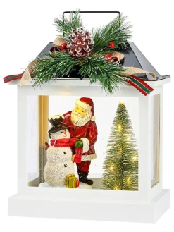 LED-Dekoobjekt "Bingo" in Weiß/ Grün - (B)24 x (H)32 cm