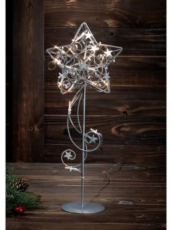 LED-Dekoobjekt "Hagaberg" in Silber - (H)45 cm