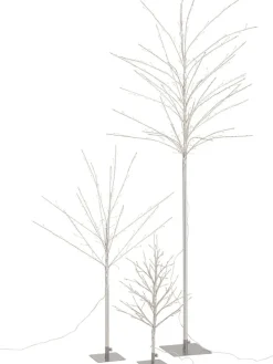 LED-Dekoobjekt in Silber - (B)70 x (H)171 x (T)70 cm