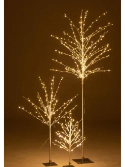 LED-Dekoobjekt in Silber - (B)70 x (H)171 x (T)70 cm