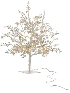 LED-Dekoobjekt in Silber - (B)25 x (H)56 x (T)25 cm