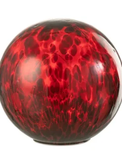 LED-Dekoobjekt "Kugel" in Rot - (H)20,5 x Ø 20,5 cm