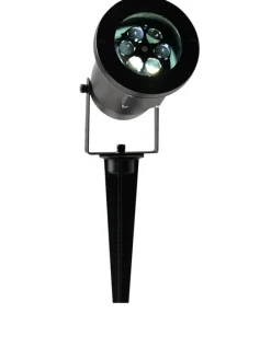 LED-Erdspieß mit Projektor in Schwarz - (H)38 cm