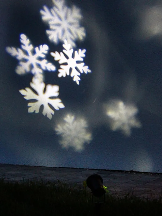 LED-Erdspieß mit Projektor in Schwarz - (H)38 cm