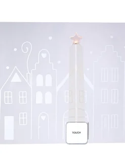 LED-Fensterdekoration "Windo" in Weiß/ Transparent - (B)22,5 x (H)21 cm