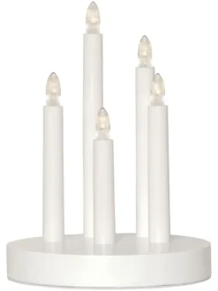 LED-Fensterleuchter "Doris" in Weiß - (H)24 x Ø 17,5 cm