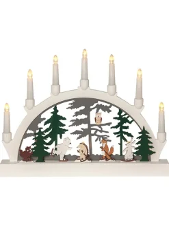 LED-Fensterleuchter "Forest Friends" in Bunt - (L)45 x (B)33 cm