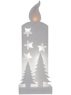 LED-Fensterleuchter "Grandy" in Weiß - (B)13 x (H)36 cm