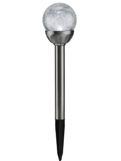 LED-Gartenstecker in Silber - (H)34 x Ø 8 cm