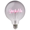 LED-Glühlampe BRIGHT LIGHT You & Me in Pink