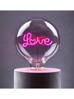 LED-Glühlampe BRIGHT LIGHT LOVE in Pink